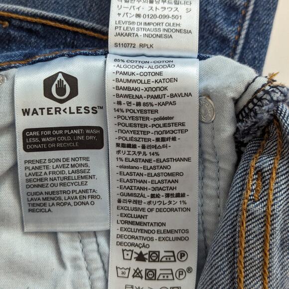 Levi's Wedgie Straight Jeans Medium Wash Blue Womens 24 High Rise Baggy Relaxed - Picture 5 of 7